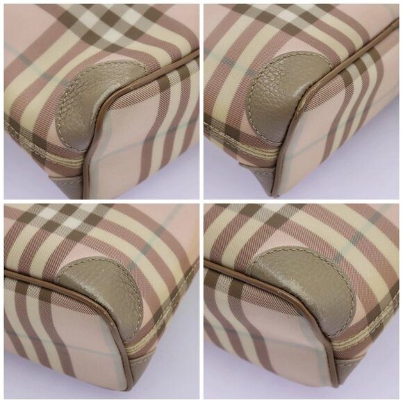 BURBERRY Nova Check Hand Bag PVC Pink Auth 114504 - Picture 14 of 16